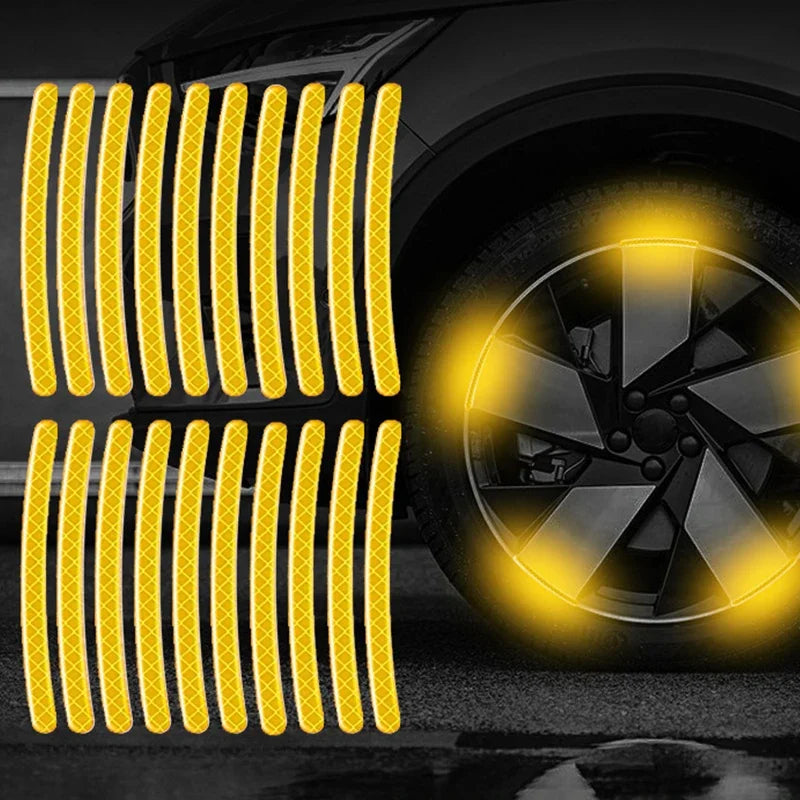 Car Wheel Glowing Stripes
