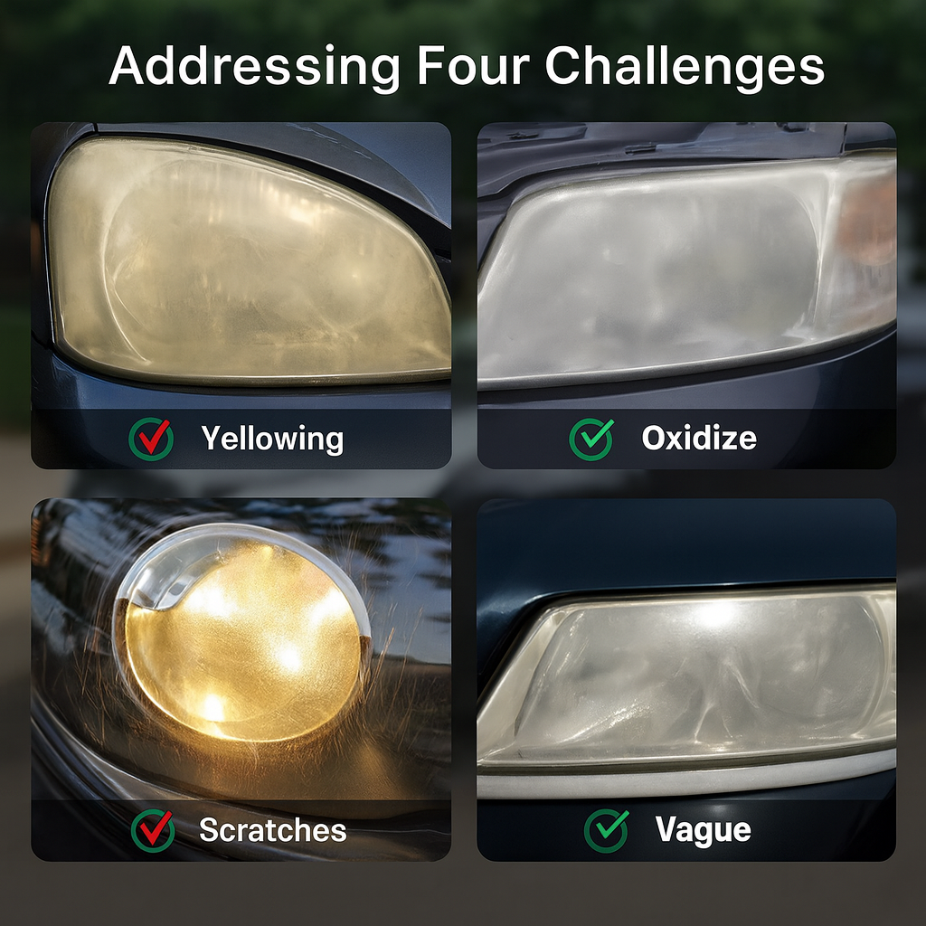 Car Headlight Restoration and Polishing Kit