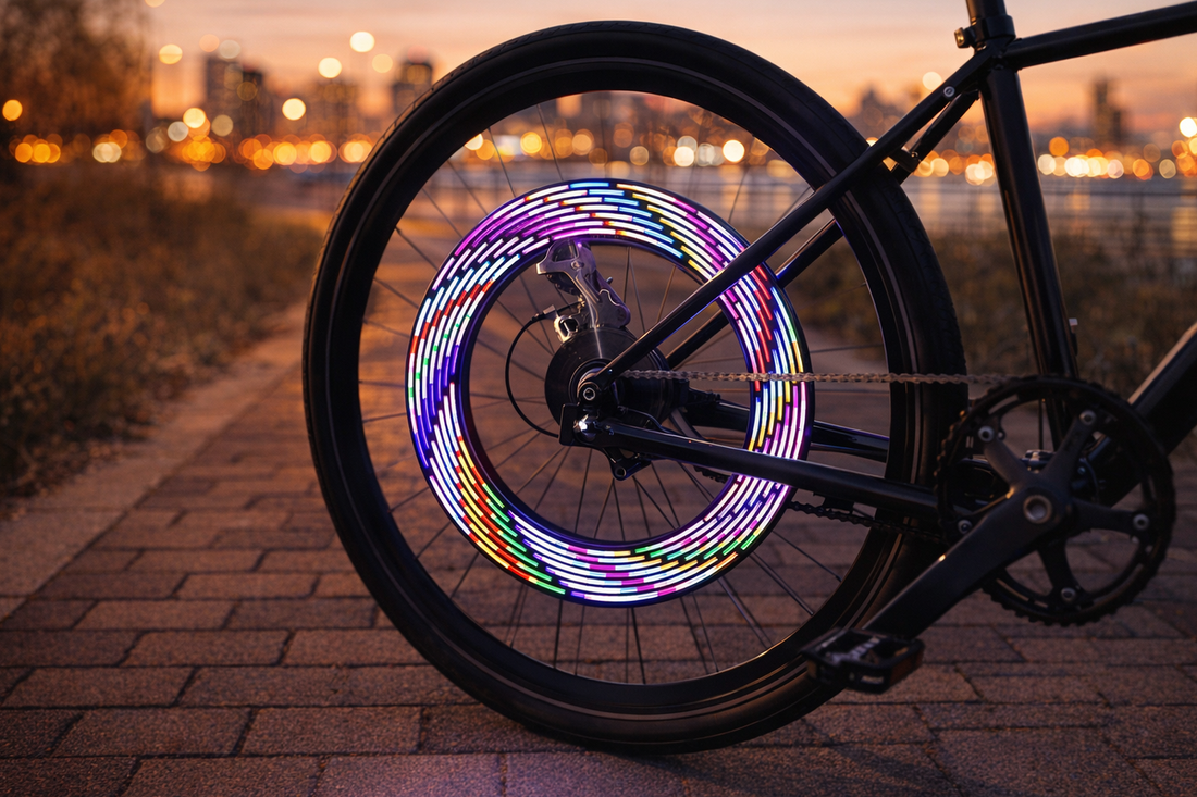 best bike lights for night riding on a city bike path at dusk
