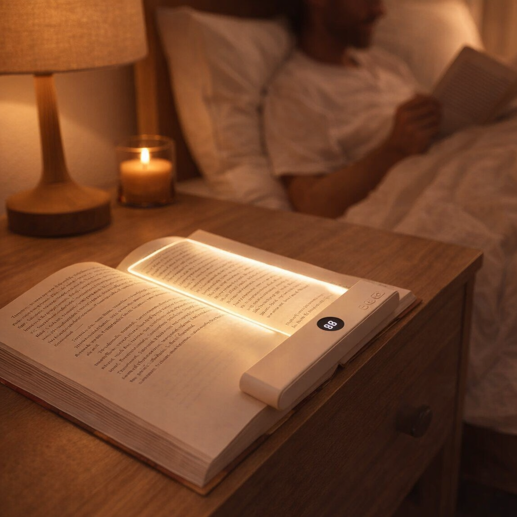 clip on book light doubling as bedside night light