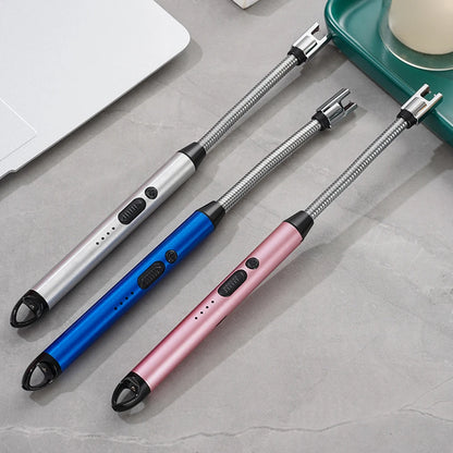 long lighter trio on marble surface lifestyle shot