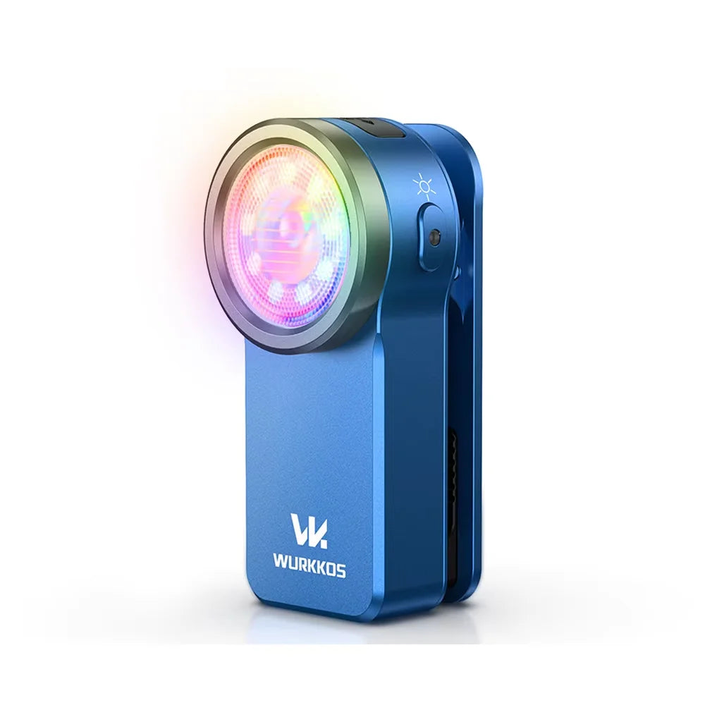 everyday carry flashlight in blue metallic anodized finish