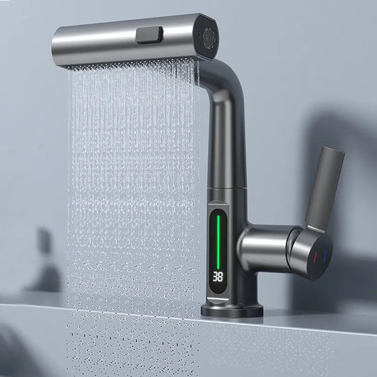 Smart Basin Faucet with Temperature Indicator