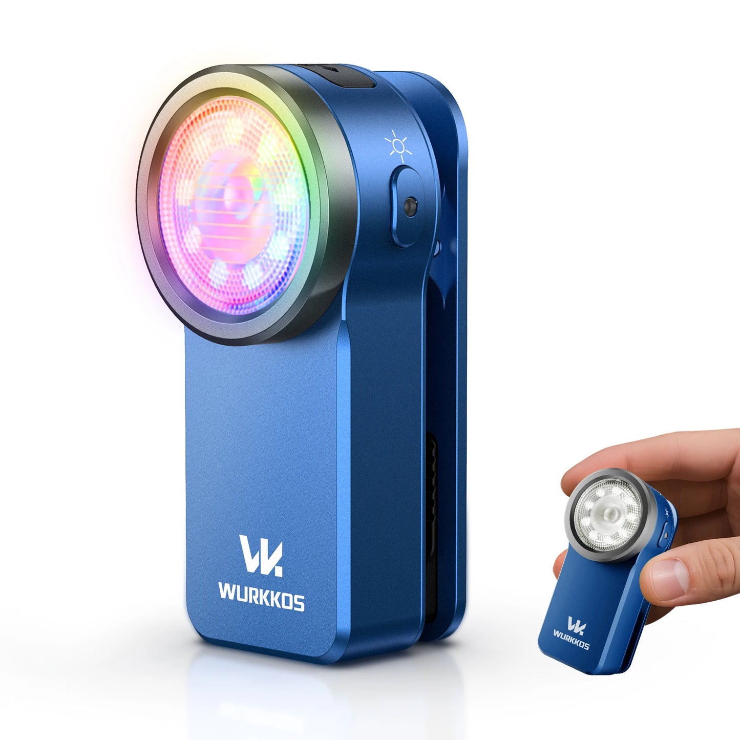 edc flashlight compact pocket light with RGB glow