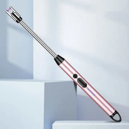 candle lighter in rose gold on white display blocks