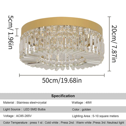crystal lamp gold 50cm variant dimensions and specifications