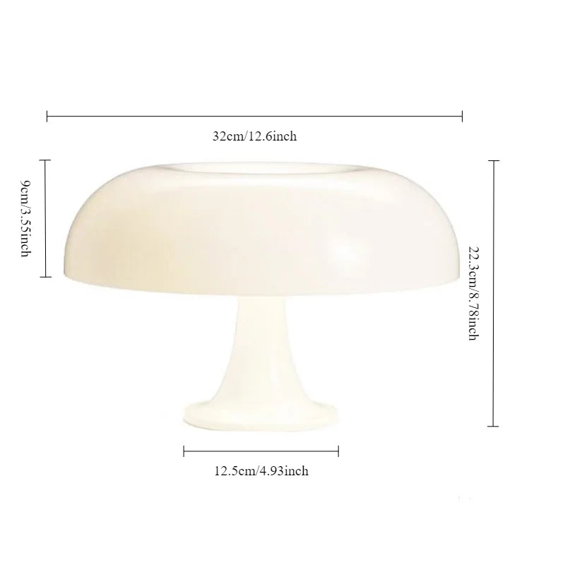 cordless mushroom lamp dimensions and measurements
