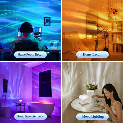aurora night light projector showing 16 color modes