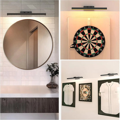 picture lights for wall showing bathroom mirror dartboard and gallery display