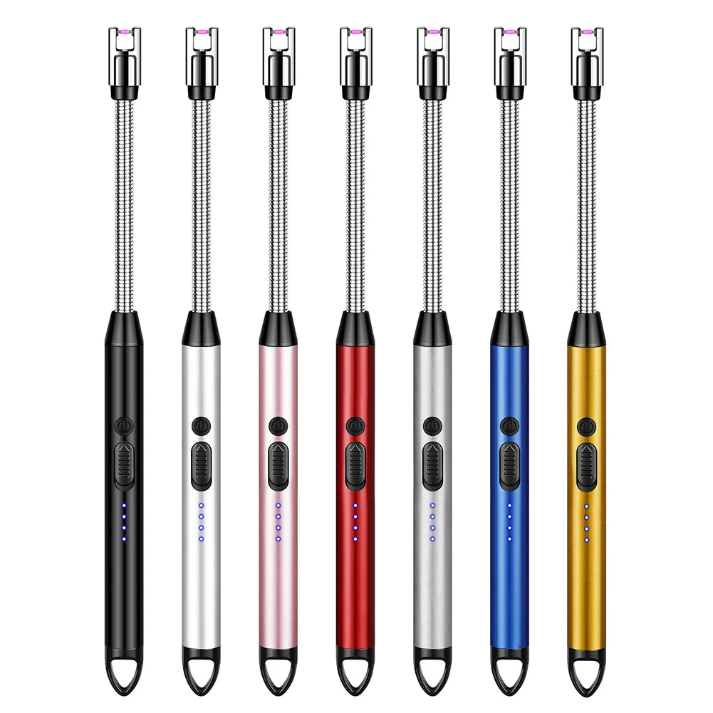 electric candle lighter 7 colors with plasma arc on white background