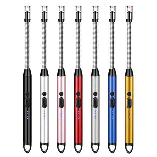 electric candle lighter 7 colors with plasma arc on white background