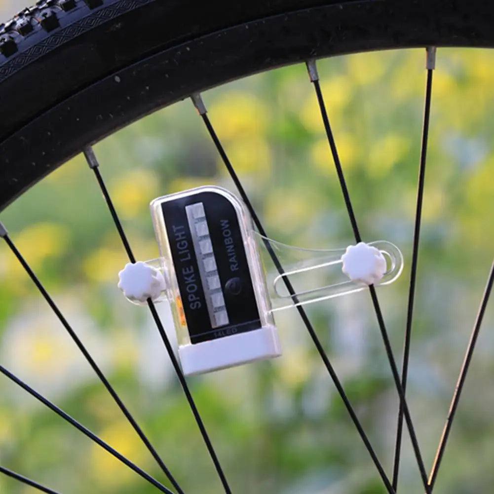 bicycle wheel lights easy spoke mount installation daytime