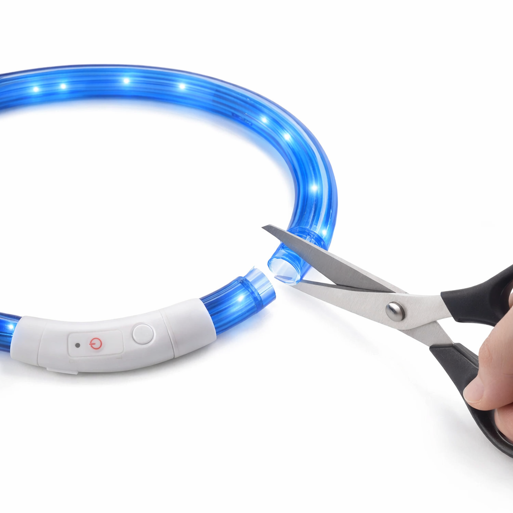 collars for dogs that light up adjustable trimmable design