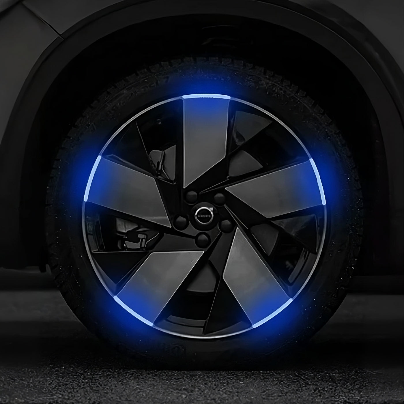 Car Wheel Glowing Stripes