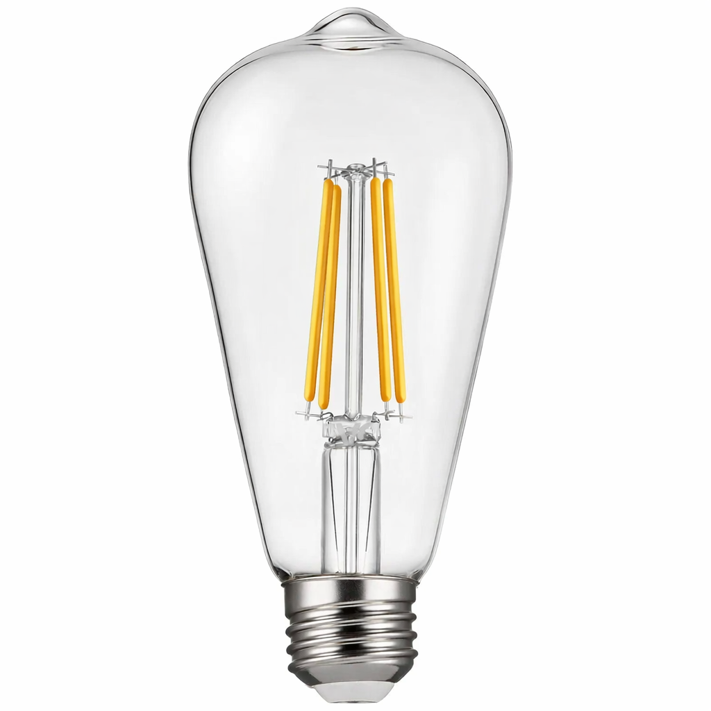 decorative filament bulbs LED ST19 on white background