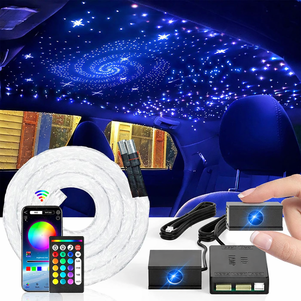 fiber optic lights RGBW star ceiling kit with app control and remote