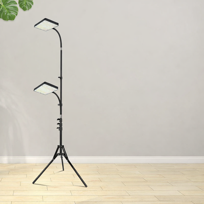 led grow lights for indoor plants with adjustable tripod stand 24 to 64 inch height