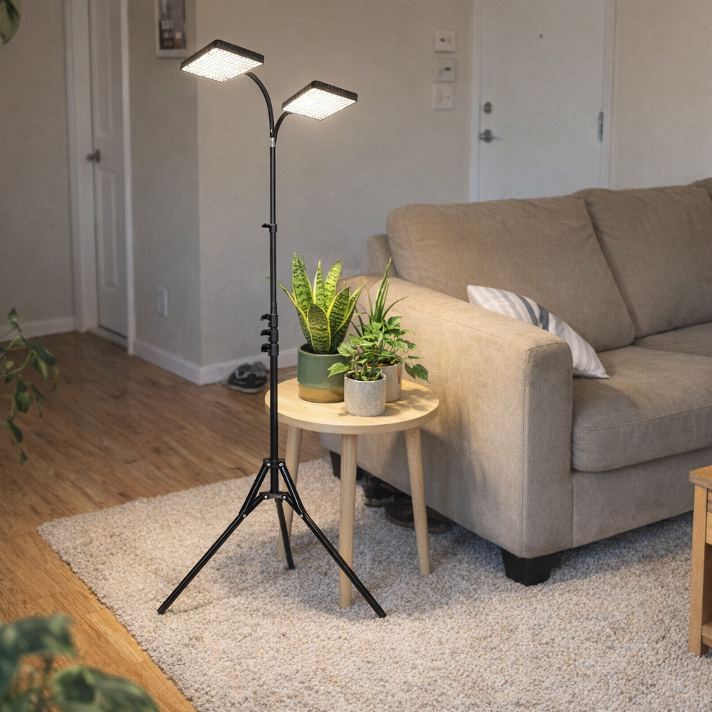 grow light in apartment living room
