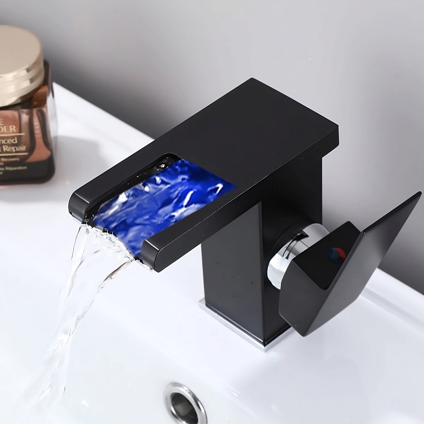 Smart LED Temperature-Sensing Basin Faucet