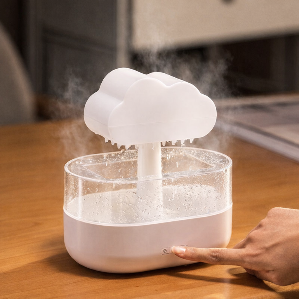 raindrop humidifier button controls close-up