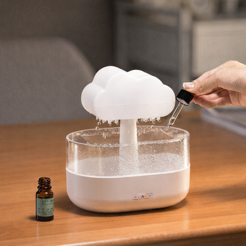 rain diffuser essential oil aromatherapy feature
